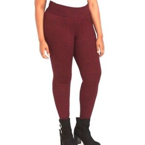 Torrid Red & Black Houndstooth Leggings